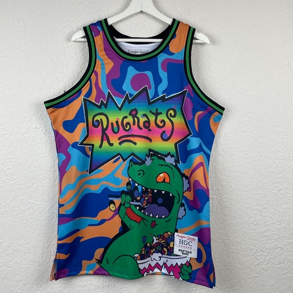 Headgear Classics Mens Nickelodeon Rugrats Reptar Cereal Baskeball Jersey XL - Picture 2 of 9